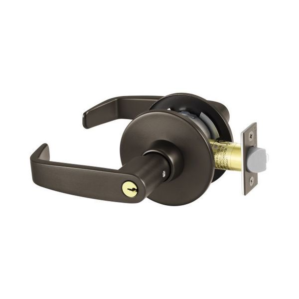 Sargent Entry Tubular Bored Lock Grade 1 with L Lever and L Rose and ASA Strike and LA Keyway Dark Bronze 2811G24LL10BE
